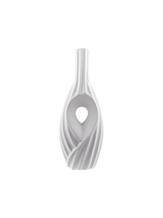 Velve Vază Decorativă Ceramică Alb 40x40x40cm 1buc