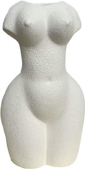 Velve Vază Decorativă Ceramică Alb 23cm 1buc