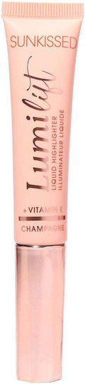 Sunkissed Lumi Lift Liquid Highlighter Champagne Shade Illuminating and Lifting Effect 15ml Su31687c