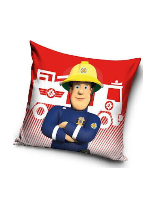 Kids Decorative Pillowcase Fireman Sam Red 40x40cm