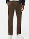 Παντελόνι Chino σε Κανονική Εφαρμογή Dark Brown