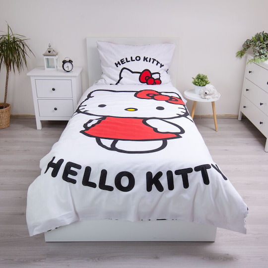 Hello Kitty Set Kids Duvet Cover Single White