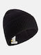 Beanie Beanie with Rib Knit in Black color