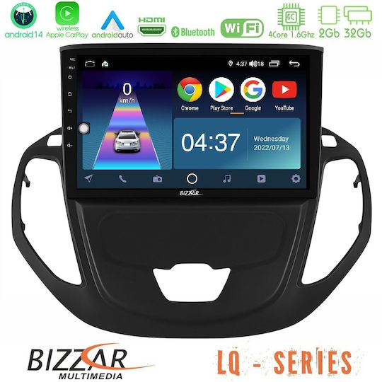 Bizzar Ηχοσύστημα Αυτοκινήτου για Ford Transit Courier 2015-2023 (Bluetooth/USB/WiFi/GPS/Apple-Carplay/Android-Auto) με Οθόνη Αφής 9"