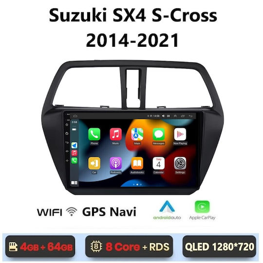 Ηχοσύστημα Αυτοκινήτου για Suzuki SX4 S-Cross 2014-2021 (Bluetooth/USB/WiFi/GPS/Apple-Carplay/Android-Auto) με Οθόνη Αφής 9"