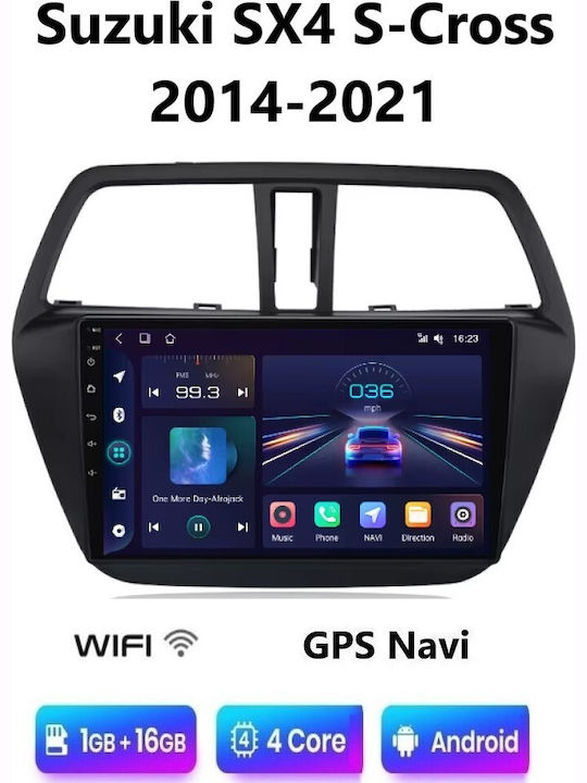 Car Audio System for Suzuki SX4 S-Cross 2014-2021 (Bluetooth/USB/WiFi/GPS/Apple-Carplay/Android-Auto) with Touch Screen 9"