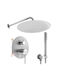 Rea Set Mischer, Handbrause & Duschkopf für Wandmontage für Dusche Silber