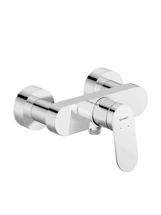 Duravit Αναμεικτική Μπαταρία Ντουζιέρας Ασημί