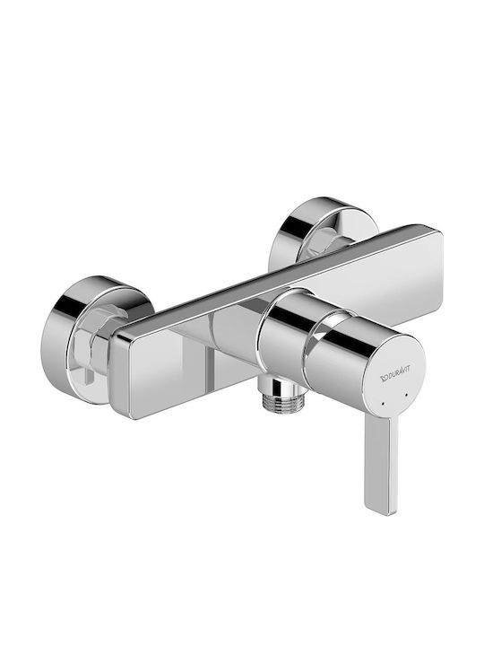Duravit Αναμεικτική Μπαταρία Ντουζιέρας Ασημί