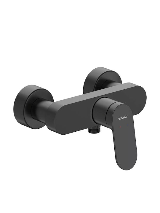 Duravit Αναμεικτική Μπαταρία Ντουζιέρας Μαύρη