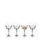 Lyngby Melodia Set Brillen Champagner Kelch Kristall 4 Stück