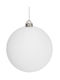 Ornament suspendat Glob Plastic Alb 10buc