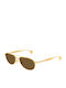 Bottega Veneta Unisex Ochelari de soare cu Auriu Cadru și Maro Lentilă BV1419S 001