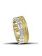 Themelidis Jewels Σετ Βέρες Δίχρωμες 9Κ με Ματ Φινίρισμα και Ζιργκόν