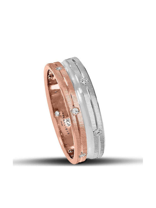 Themelidis Jewels Wedding Rings Bicolour 9K