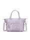 Metallic Γυναικεία Τσάντα Tote Χειρός Λιλά