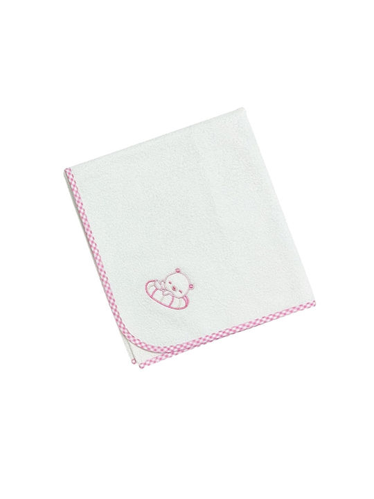 Bunny Bebe Σελτεδάκι Ροζ Αρκουδάκι 60x90εκ.