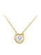 So Charm Necklace with design Heart Gold Plated