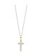 Ti Sento Damen Kreuz aus Vergoldetem Silber mit Kette