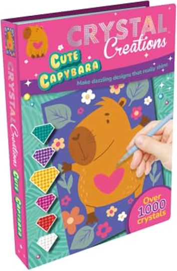 Книга за оцветяване по номера Crystal Creations Mini Cute Capybara