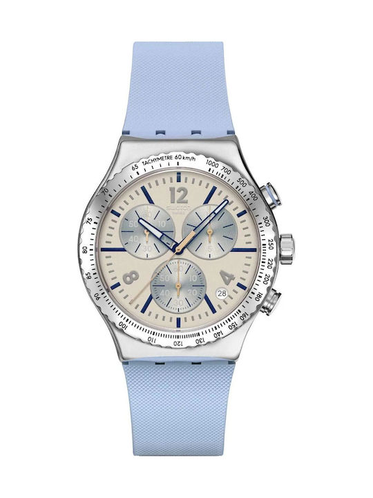 Swatch Swatch Women's Watch Chronograph with Blue Metal Bracelet