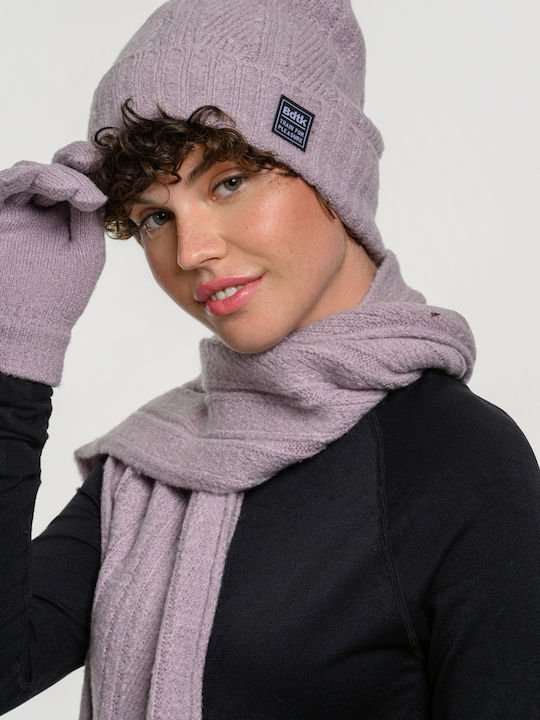 Beanie Unisex Σκούφος Πλεκτός σε Μωβ χρώμα