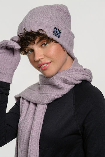 Beanie Unisex Beanie Knitted in Purple color