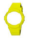 WATX & CO Curea de cauciuc Galben 49mm