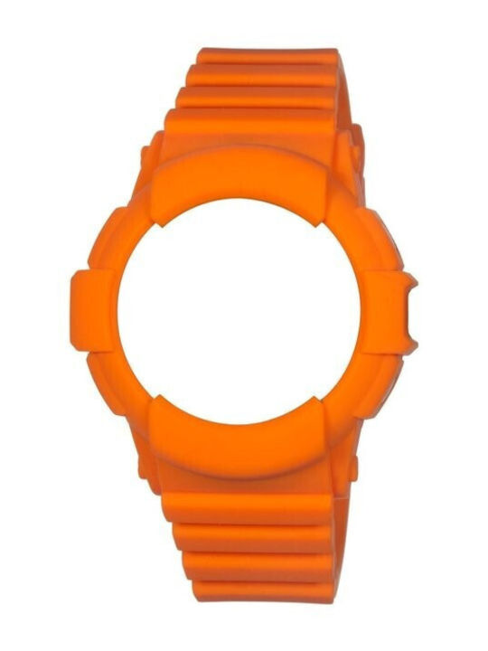 WATX & CO Καουτσούκ Λουράκι Πορτοκαλί 43mm