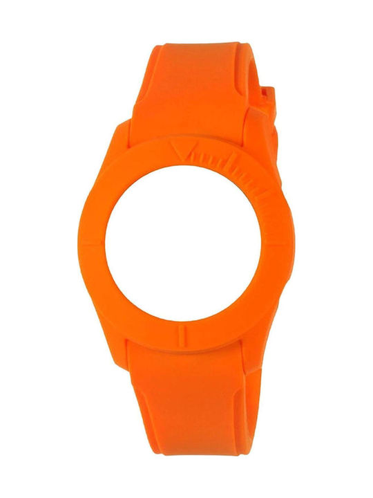 WATX & CO Καουτσούκ Λουράκι Πορτοκαλί 38mm