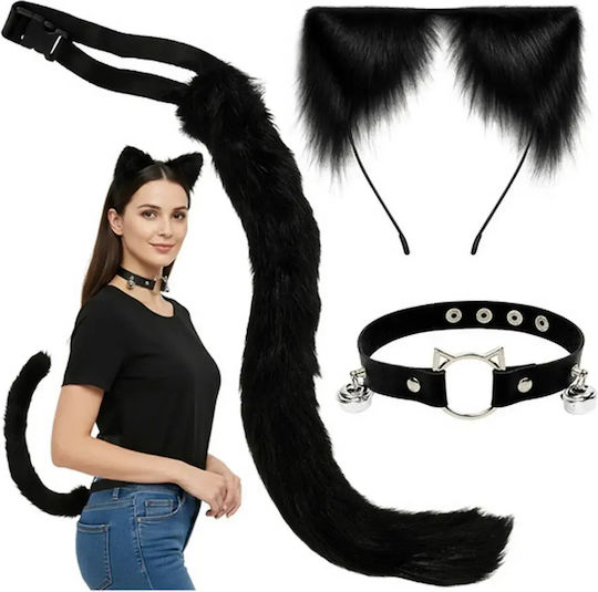 Karneval Schwanz Schwarz für Halloween 1Stück