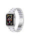 Metallisches Tragbare Bänder für Apple Watch 42/44/45/46/49 mm Silber Weiß