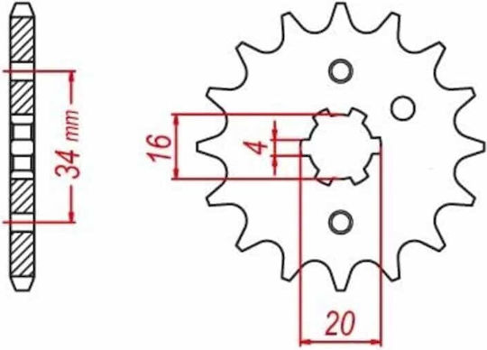 Front Sprocket 14 Teeth Yamaha Crypton 105cc/crypton-r 115cc F1z 110cc/f1z-r 115cc Z125 Vf 185cc Sfr51123