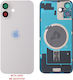 iPhone 16 Plus Battery Cover + Camera Lens + Metal Plate + Magsafe Black