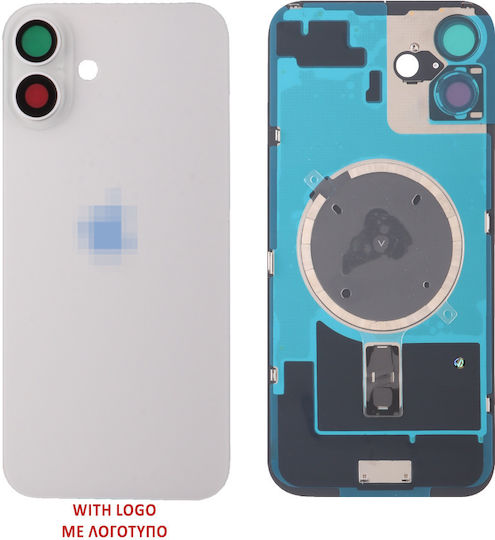 iPhone 16 Plus Battery Cover + Camera Lens + Metal Plate + Magsafe Black