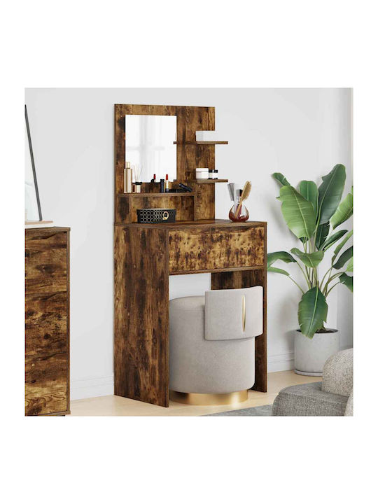 Floor-standing Bedroom Makeup Table Wooden Smok...