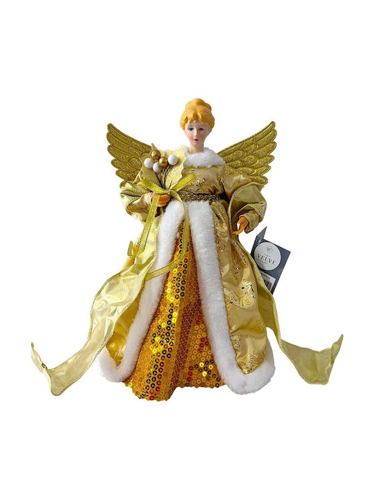 Christmas Decoration Snow Queen Tree Topper Gold 30cm