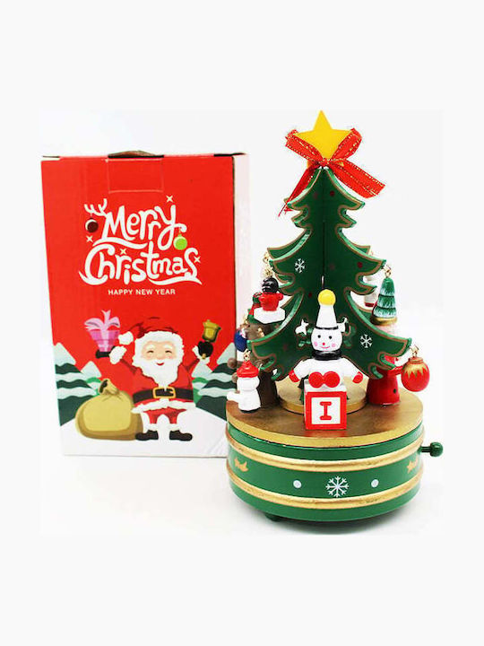 Weihnachtsdekorationen mit Bäumen Musikdose Karussell Typ Kleiner Weihnachtsbaum Fiktive Charaktere Grünes