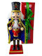 Velve Nutcracker de Crăciun Lemn Albastru