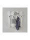 Megapap Wall Hanger Carina Wooden 4 Hooks White 70x18cm