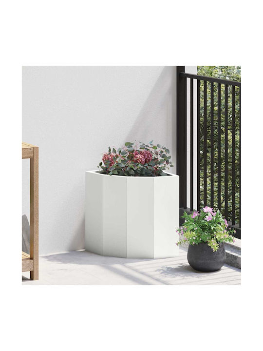 vidaXL Topf Metallisch White 30x30x35cm.