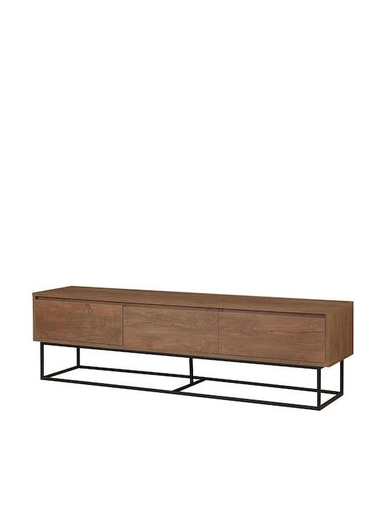 TV-Ständer Milo Walnuss-Schwarz M180xT40xH50cm
