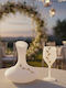 Georgiou Wedding Carafe Set with Wine Glass Gilt / Glass / Silver Gold 2pcs