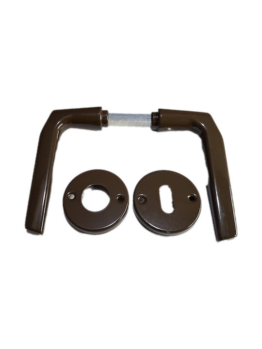 Lever Middle Door with Rosette Coffee