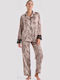 Milena by Paris Winter Damen Pyjama-Set Animal Print