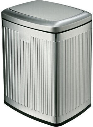 SMASH DESIGN LUXURY BINS Κάδος Απορριμμάτων από Ανοξείδωτο Ατσάλι Ασημί 12lt