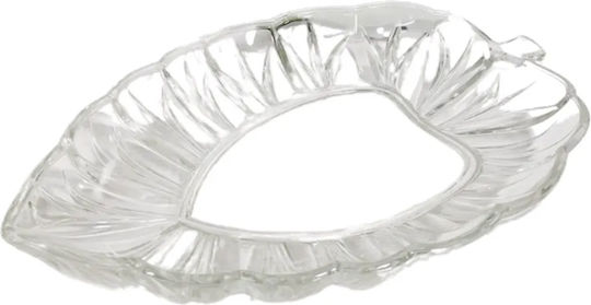 Serving Bowl Round Glass Transparent with Diameter 30cm