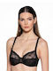 Bra without Padding Underwire Black