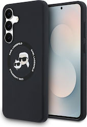 Karl Lagerfeld Case Silicone Karl&choupette Heads Magsafe Samsung Galaxy S25 Fe Black Klhms25feskchtck