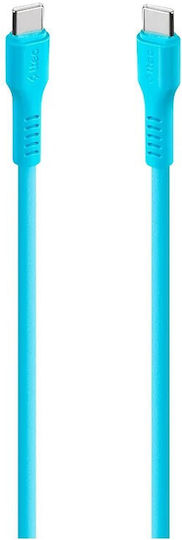 TTEC USB 2.0 Cable USB-C Male - USB-C 60W PD Blue 1.2m